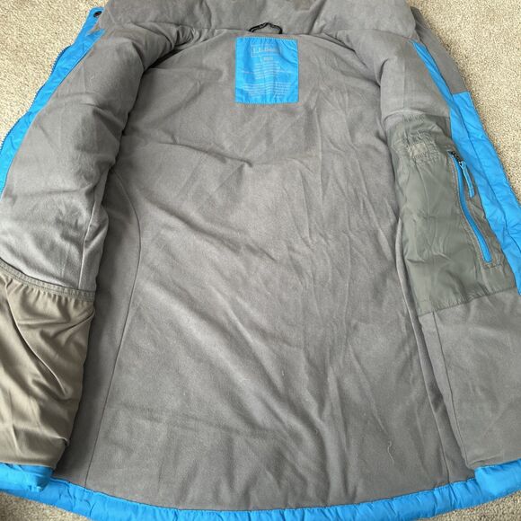 LL Bean Down Puffer Vest Womens Large Blue Bright Gorpcore Outdoors Warm Layer - Picture 5 of 6